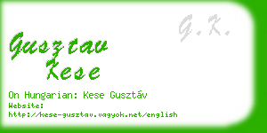 gusztav kese business card